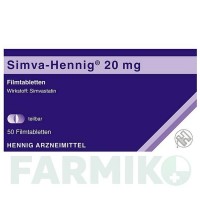 СІМВА ХЕННІГ (SIMVA HENNIG) 20 мг таблетки 50 шт - Симвастатин HENNIG