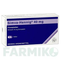 СІМВА ХЕННІГ (SIMVA HENNIG) 40 мг таблетки 50 шт - Симвастатин HENNIG