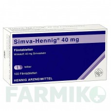 СИМВА ХЕННИГ (SIMVA HENNIG) 40 мг таблетки 100 шт - Симвастатин HENNIG
