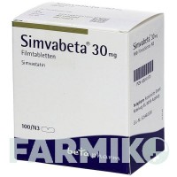 СИМВАБЕТА (SIMVABETA) 30 мг таблетки 100 шт - Симвастатин BETAPHARM