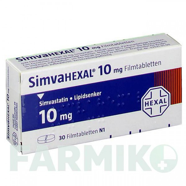 СИМВАГЕКСАЛ (SIMVAHEXAL) 10 мг таблетки 30 шт - Симвастатин HEXAL