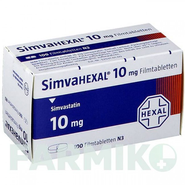 СИМВАГЕКСАЛ (SIMVAHEXAL) 10 мг таблетки 100 шт - Симвастатин HEXAL