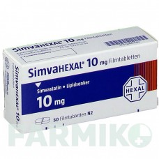 СИМВАГЕКСАЛ (SIMVAHEXAL) 10 мг таблетки 100 шт - Симвастатин HEXAL