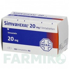 СИМВАГЕКСАЛ (SIMVAHEXAL) 20 мг таблетки 100 шт - Симвастатин HEXAL