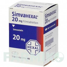 СИМВАГЕКСАЛ (SIMVAHEXAL) 20 мг таблетки 100 шт - Симвастатин HEXAL