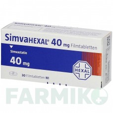 СИМВАГЕКСАЛ (SIMVAHEXAL) 40 мг таблетки 30 шт - Симвастатин HEXAL