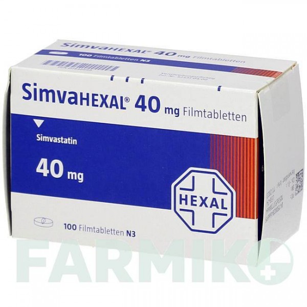 СИМВАГЕКСАЛ (SIMVAHEXAL) 40 мг таблетки 100 шт - Симвастатин HEXAL