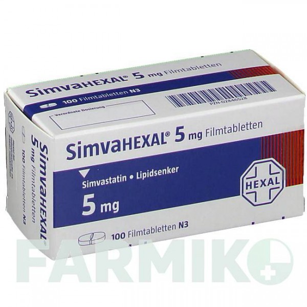 СИМВАГЕКСАЛ (SIMVAHEXAL) 5 мг таблетки 100 шт - Симвастатин HEXAL