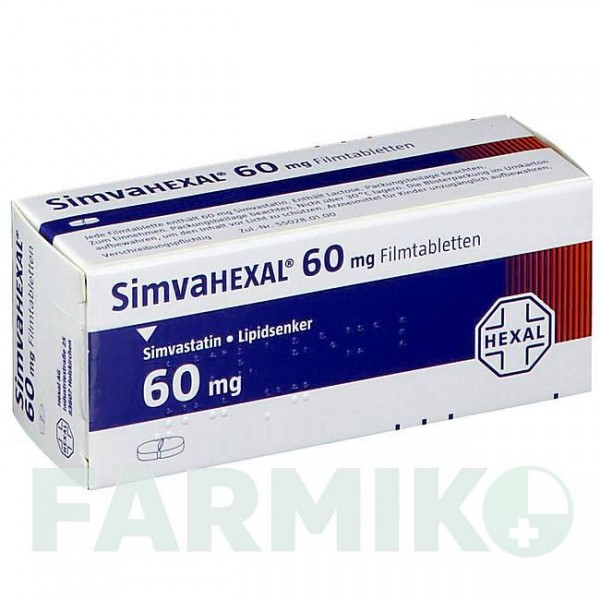 СИМВАГЕКСАЛ (SIMVAHEXAL) 60 мг таблетки 30 шт - Симвастатин HEXAL