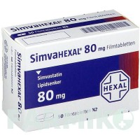 СИМВАГЕКСАЛ (SIMVAHEXAL) 80 мг таблетки 50 шт - Симвастатин HEXAL