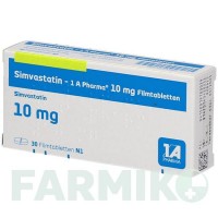 СИМВАСТАТИН (SIMVASTATIN) 10 мг таблетки 30 шт - Симвастатин 1 A PHARMA