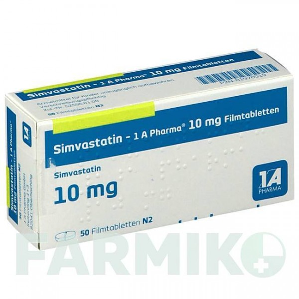 СИМВАСТАТИН (SIMVASTATIN) 10 мг таблетки 50 шт - Симвастатин 1 A PHARMA