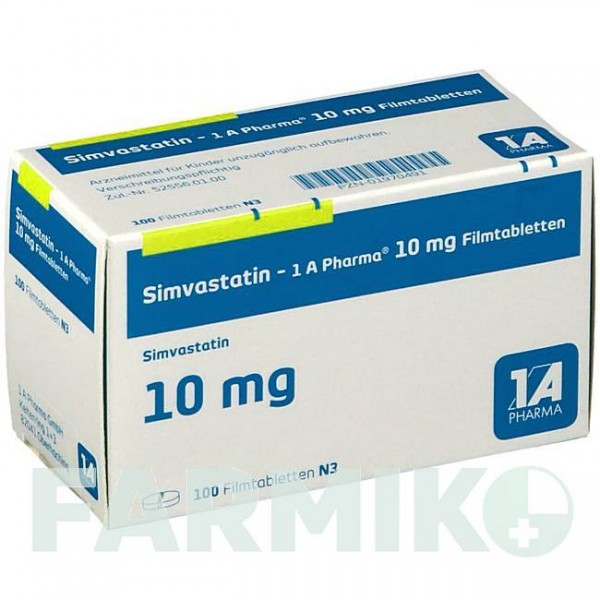 СИМВАСТАТИН (SIMVASTATIN) 10 мг таблетки 100 шт - Симвастатин 1 A PHARMA
