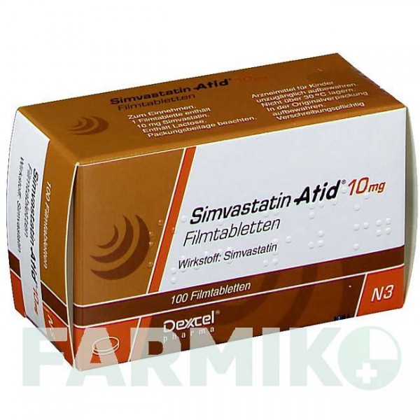 СИМВАСТАТИН (SIMVASTATIN) 10 мг таблетки 100 шт - Симвастатин DEXCEL PHARMA