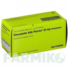 СИМВАСТАТИН (SIMVASTATIN) 20 таблетки 100 шт - Симвастатин AAA - PHARMA
