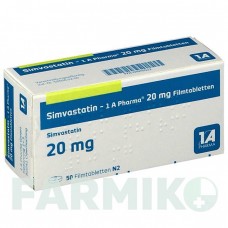 СИМВАСТАТИН (SIMVASTATIN) 20 мг таблетки 50 шт - Симвастатин 1 A PHARMA