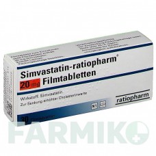 СИМВАСТАТИН (SIMVASTATIN) 20 мг таблетки 30 шт - Симвастатин RATIOPHARM