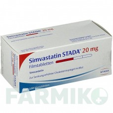 СИМВАСТАТИН (SIMVASTATIN) 20 мг таблетки 100 шт - Симвастатин STADAPHARM