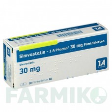 СИМВАСТАТИН (SIMVASTATIN) 30 мг таблетки 30 шт - Симвастатин 1 A PHARMA