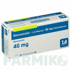 СИМВАСТАТИН (SIMVASTATIN) 40 мг таблетки 30 шт - Симвастатин 1 A PHARMA