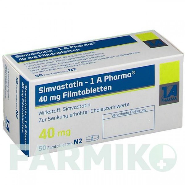 СИМВАСТАТИН (SIMVASTATIN) 40 мг таблетки 50 шт - Симвастатин 1 A PHARMA