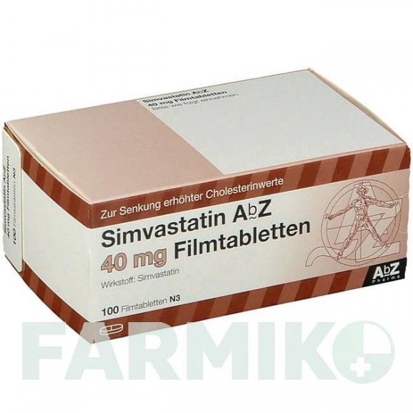 СИМВАСТАТИН (SIMVASTATIN) 40 мг таблетки 100 шт - Симвастатин ABZ PHARMA