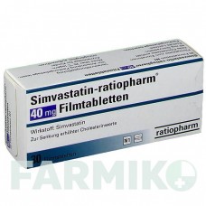 СИМВАСТАТИН (SIMVASTATIN) 40 мг таблетки 30 шт - Симвастатин RATIOPHARM