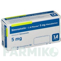 СИМВАСТАТИН (SIMVASTATIN) 5 мг таблетки 50 шт - Симвастатин 1 A PHARMA