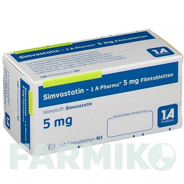 СИМВАСТАТИН (SIMVASTATIN) 5 мг таблетки 100 шт - Симвастатин 1 A PHARMA