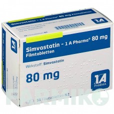 СИМВАСТАТИН (SIMVASTATIN) 80 мг таблетки 50 шт - Симвастатин 1 A PHARMA