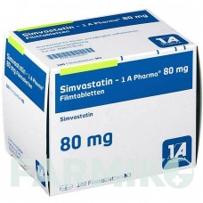 СИМВАСТАТИН (SIMVASTATIN) 80 мг таблетки 100 шт - Симвастатин 1 A PHARMA