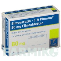 СИМВАСТАТИН (SIMVASTATIN) 80 мг таблетки 30 шт - Симвастатин 1 A PHARMA