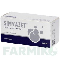СИМВАЗЕТ (SIMVAZET) 10 мг/10 мг таблетки 30 шт - Симвастатин, Эзетимиб ARISTO PHARMA