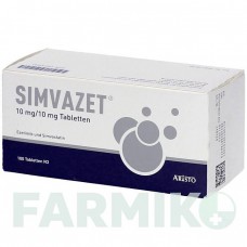 СИМВАЗЕТ (SIMVAZET) 10 мг/10 мг таблетки 30 шт - Симвастатин, Эзетимиб ARISTO PHARMA
