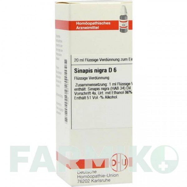 СИНАПИС НИГРА (SINAPIS NIGRA) D 6 раствор 20 мл - Гомеопатия DHU