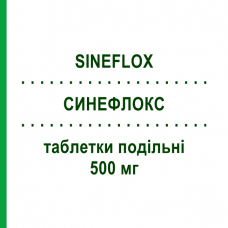 СИНЕФЛОКС (SINEFLOX) 500 мг таблетки подільні 5 шт - Левофлоксацин LAB CT
