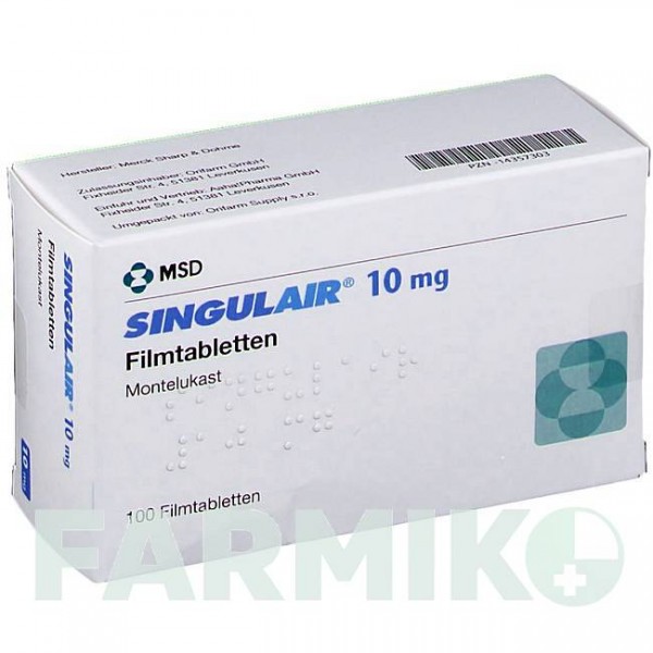 СИНГУЛЯР (SINGULAIR) 10 мг таблетки 100 шт - Монтелукаст 1 0 1 CAREFARM