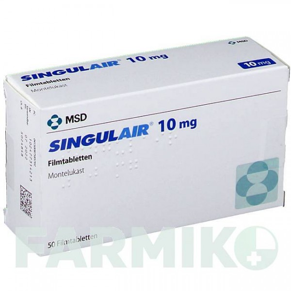 СИНГУЛЯР (SINGULAIR) 10 мг таблетки 50 шт - Монтелукаст ORGANON