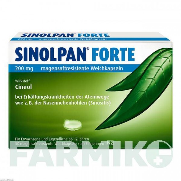 СИНОЛПАН (SINOLPAN) 200 мг капсулы 50 шт - Цинеол ENGELHARD