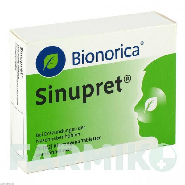 СИНУПРЕТ (SINUPRET) таблетки 50 шт - Активные вещества BIONORICA