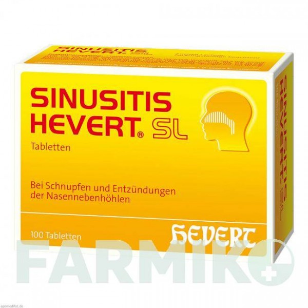 СИНУСИТ (SINUSITIS) таблетки 100 шт - Гомеопатия HEVERT