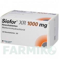 СИОФОР (SIOFOR) 1000 мг таблетки 120 шт - Метформин BERLIN-CHEMIE