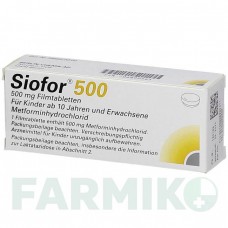 СИОФОР (SIOFOR) 500 таблетки 30 шт - Метформин BERLIN-CHEMIE