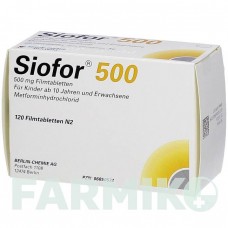 СИОФОР (SIOFOR) 500 таблетки 120 шт - Метформин BERLIN-CHEMIE