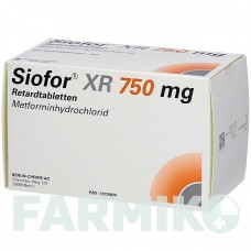 СИОФОР (SIOFOR) 750 мг таблетки 120 шт - Метформин BERLIN-CHEMIE