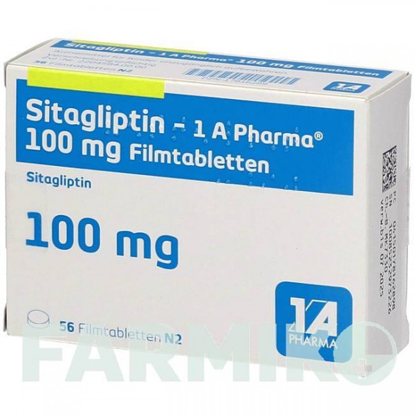 СИТАГЛІПТИН (SITAGLIPTIN) 100 мг таблетки 56 шт - Ситагліптин 1 A PHARMA