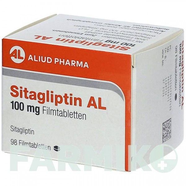 СИТАГЛИПТИН (SITAGLIPTIN) 100 мг таблетки 98 шт - Ситаглиптин ALIUD PHARMA