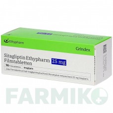 СИТАГЛИПТИН (SITAGLIPTIN) 25 мг таблетки 98 шт - Ситаглиптин ETHYPHARM
