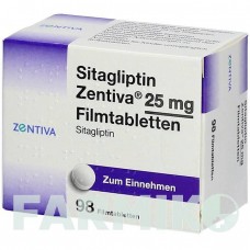 СИТАГЛІПТИН (SITAGLIPTIN) 25 мг таблетки 98 шт - Ситагліптин ZENTIVA