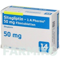 СИТАГЛІПТИН (SITAGLIPTIN) 50 мг таблетки 98 шт - Ситагліптин 1 A PHARMA